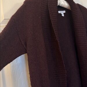 Nine West Dark purple, Long Open Front Cardigan